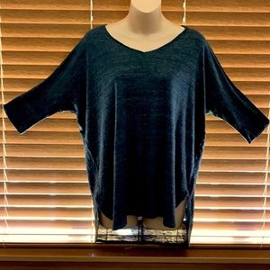 EILEEN FISHER Tunic Knit Top Heather Gray Tee XS